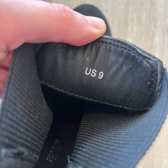 Womens Redtop Black Suede Heeled Ankle Boots - 9 - Picture 7 of 8